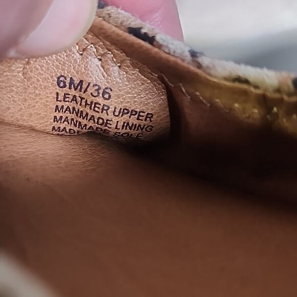 Lucky Brand Leather Flats, Animal Print, Women's 6 - Picture 10 of 10